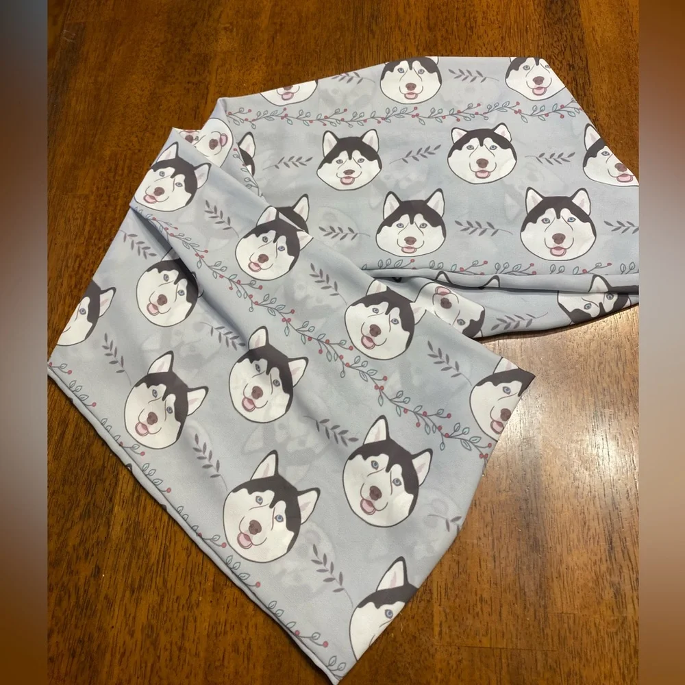 Siberian husky Infiniti scarf. 64” round